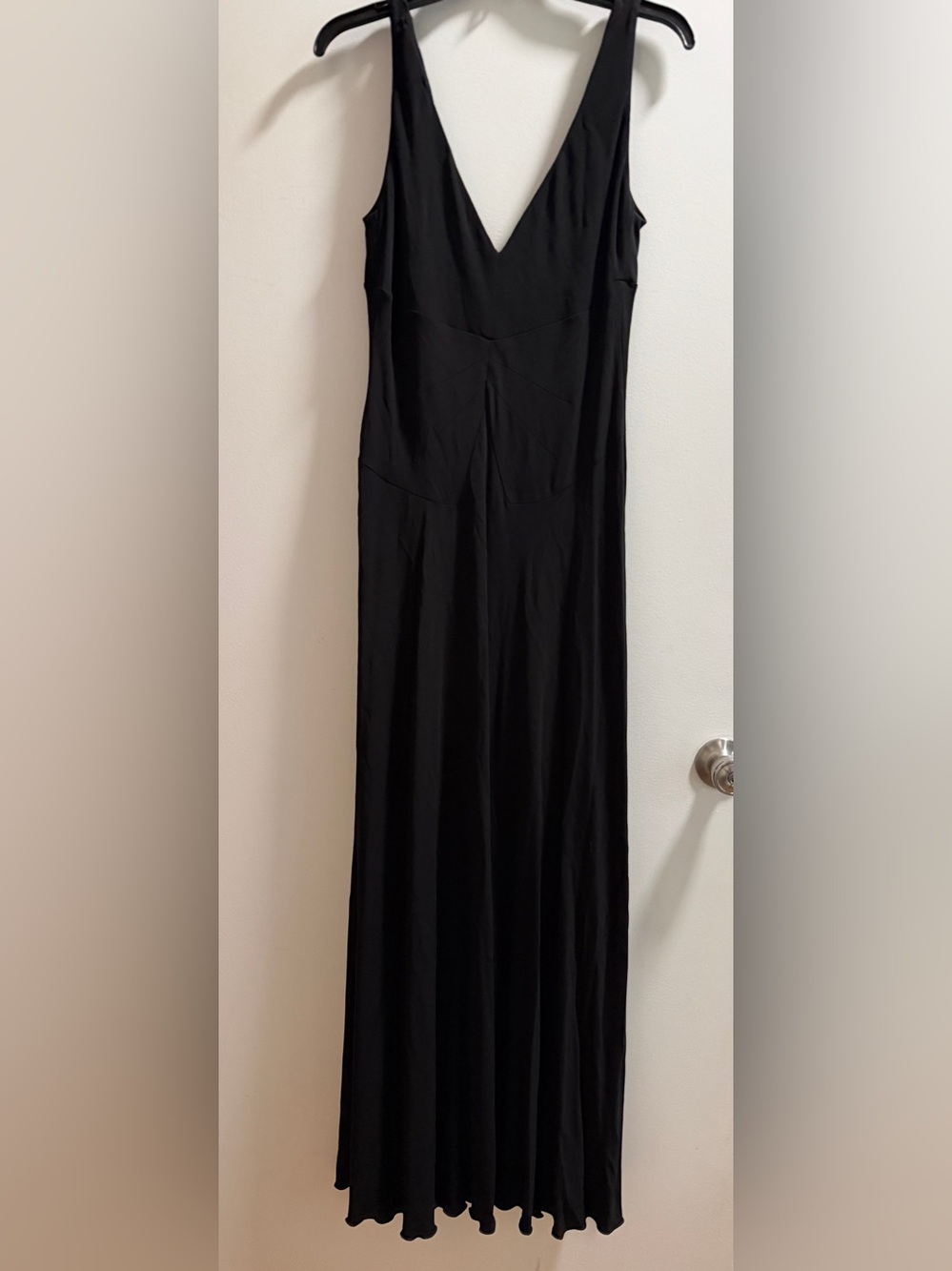 Victoria Beckham x Mango Jersey Black Maxi Dress